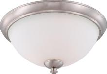 Nuvo 60/5041 - Patton; 3 Light; Flush Fixture with Frosted Glass; Brushed Nickel Finish