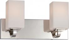 Nuvo 60/5182 - Vista; 2 Light; Vanity Fixture with Etched Opal Glass; Polished Nickel Finish
