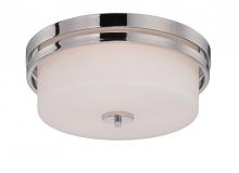 Nuvo 60/5207 - Parallel; 3 Light; Flush Fixture with Etched Opal Glass; Polished Nickel Finish