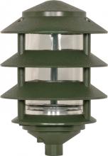 Nuvo SF77/324 - 1 Light - 9" Pathway Light - Three Louver - Small Hood - Green Finish